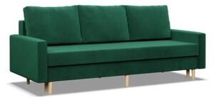 Kanapa trzyosobowa, MILO, velvet, 212x92x92 cm, butelkowa zieleÅ | TYLETEGOTU