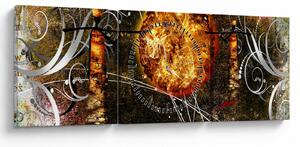 Obraz malarstwa z epoki starożytnej (z zegarem) (90x30 cm)