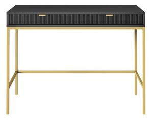 Toaletka Nova czarna (T104), konsola do przedpokoju, black/gold
