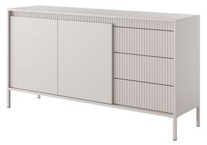 Beżowa komoda do salonu z szafkami i szufladami Senso B 153 2D3S