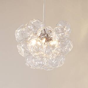 Lampa wisząca szklana Diborah Lucande, możliwość ściemniania, przezroczysty / transparentny, salon / jadalnia, szkło, design