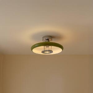 Lampa sufitowa Branford Lindby, możliwość ściemniania, zielony, salon / jadalnia, metal, vintage