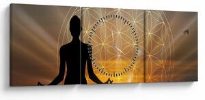Obraz medytacji (z zegarem) (90x30 cm)