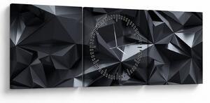 Obraz - Abstrakcja geometryczna (z zegarem) (90x30 cm)