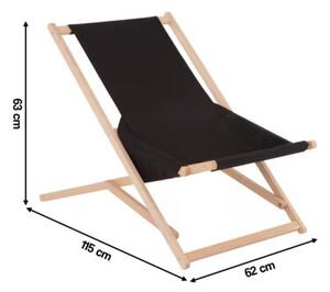 Leżak PATIO Gozo Komfort 409576 Czarny