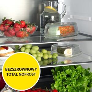 Lodówka AMICA FK3706D.5DFXCM (D) No Frost 200cm Czarny/Inox