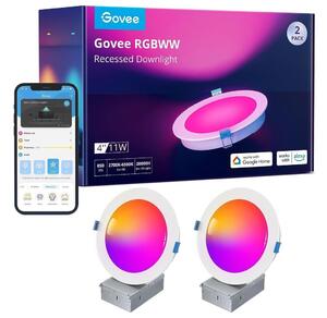 Govee Govee - ZESTAW 2x LED RGBWW Oprawa wpuszczana LED/11W/230V Inteligentny 2700-6500K GV0041