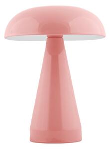 Różowa lampa stołowa LED ze ściemniaczem i metalowym kloszem (wysokość 20,5 cm) Rachel – Leitmotiv