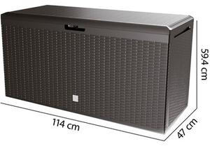 Skrzynia ogrodowa PROSPERPLAST Boxe Rato Plus MBRP290-440U 290L Brązowy