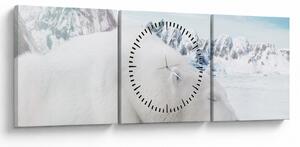Obraz - Niedźwiedź polarny (z zegarem) (90x30 cm)