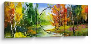 Obraz - Obraz krajobrazu (z zegarem) (90x30 cm)
