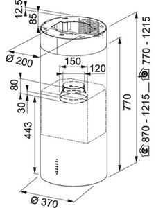 Okap FRANKE Tube FTU Plus 3707 I WH BiaÅy