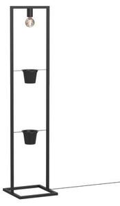 Lampa stojąca podłogowa czarna dwa kwietniki 1xE27 15W Flores Luminex