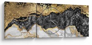 Obraz - marmur (z zegarem) (90x30 cm)