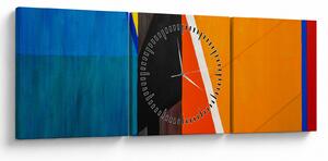Obraz - Geometria (z zegarem) (90x30 cm)