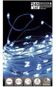 Lampki Druciki Girlanda 240 LED Zimny Biały