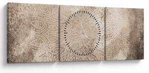 Obraz - Mandala (z zegarem) (90x30 cm)