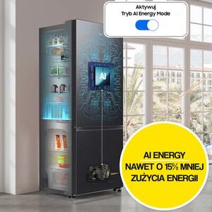 Lodówka SAMSUNG RB53DG706AB1EO Combi Max AI No Frost 203cm Grafitowa stal