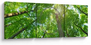 Obraz - Las (z zegarem) (90x30 cm)