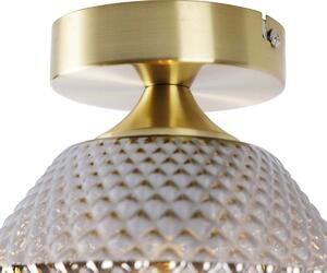 Inteligentna lampa sufitowa mosiężna z dymionym szkłem z WiFi A60 - Karce Oswietlenie wewnetrzne