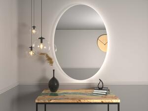 Owalne LED lustro do łazienki z oświetleniem A12 50x70
