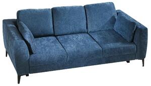 Sofa do salonu z funkcją spania i pojemnikiem Imperia niebieski