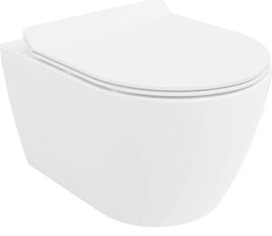 Mexen Carmen miska wc Rimless z deską wolnoopadającą slim, duroplast, biała połysk - 30880100