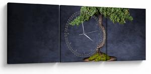 Obraz - Bonsai (z zegarem) (90x30 cm)