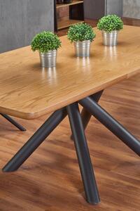 EMWOmeble Stół rozkładany 160-200 DERRICK / dąb naturalny, nogi czarne