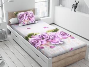Prześcieradło i poszewka na poduszkę PURPLE ROSE