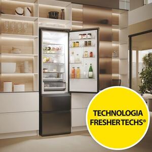 Lodówka HAIER HTW5620CNMP 3D No Frost 205cm Ciemny Inox