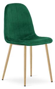 Krzesło do jadalni PADVA VELVET, zielone