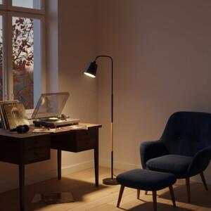 Lampa podłogowa MASTERLED Koko E27 LED 145cm regulowana stojąca czarna drewno