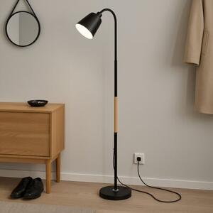 Lampa podłogowa MASTERLED Koko E27 LED 145cm regulowana stojąca czarna drewno