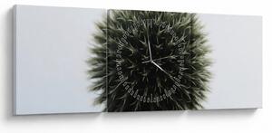 Obraz kuli kwiatowej (z zegarem) (90x30 cm)
