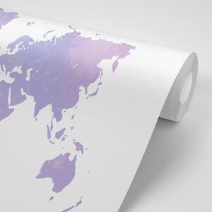 Samoprzylepna tapeta piękna mapa świata