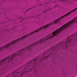 Fialový přehoz na postel se vzorem STONE Rozmiar: 220 x 240 cm