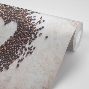 Fototapeta serce z ziaren kawy