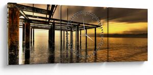 Obraz - Architektura nad wybrzeżem (z zegarem) (90x30 cm)