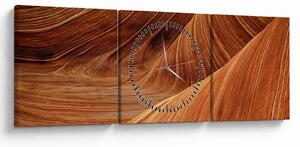 Obraz - Czerwony piasek (z zegarem) (90x30 cm)