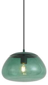 Retro zielona lampa wisząca z zielonym szkłem - Giselle