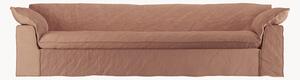 Sofa z lnu Nomad, 305 cm, Dusty Rose (4-osobowa)