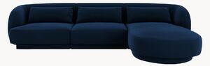 Sofa narożna o wyglądzie aksamitu Tulum (4-osobowa)