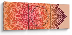 Obraz - Mandala sztuka (z zegarem) (90x30 cm)