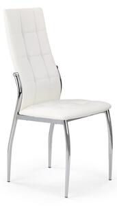 Pikowane krzesło do jadalni ecoskóra białe