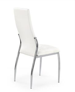 Pikowane krzesło do jadalni ecoskóra białe