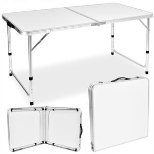 Biały składany stół turystyczny 120 x 60 cm - Hipes 3X