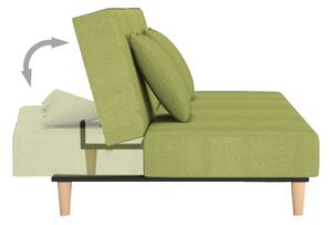Zielona sofa z podnóżkiem do poczekalni