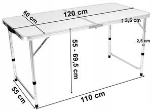 Biały zestaw turystyczny stół z krzesłami - Hipes 4X