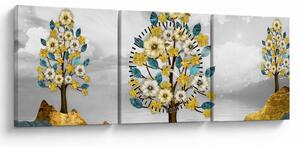 Obraz - Kwitnienie (z zegarem) (90x30 cm)